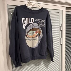 Star Wars Kids Dark Blue Sweatshirt - The Child Graphic